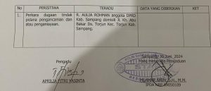 Anggota DPRD Aulia Rahman Dilaporkan ke Polres Sampang Atas Tindakan Penganiayaan dan Pengancaman